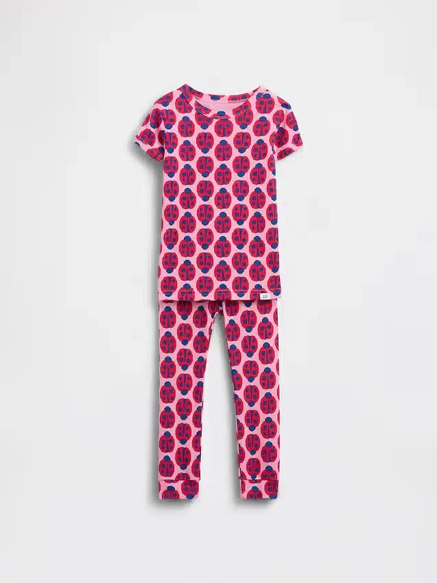 Bio-Pyjama-Set aus gebürsteter Baumwolle mit Marienkäfer-Motiv für Baby & Kleinkind