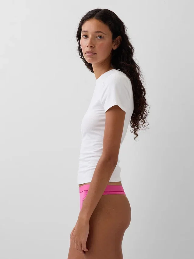Bio-Stretch-Baumwoll-Tanga mit Logo