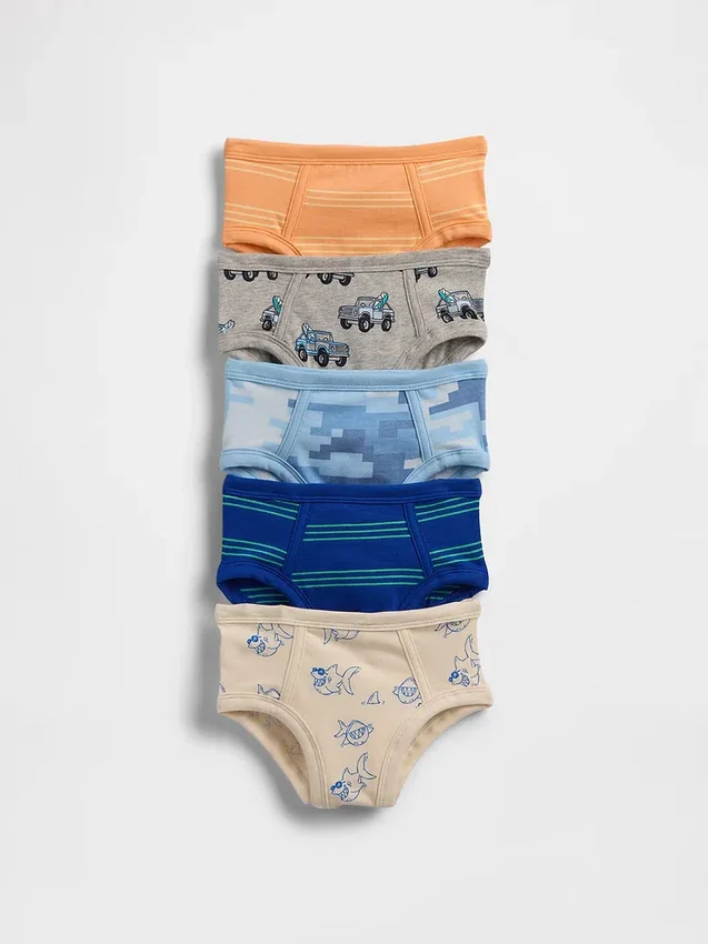 Bio-Stretch-Baumwoll-Unterhosen für Kleinkinder (5er-Pack)