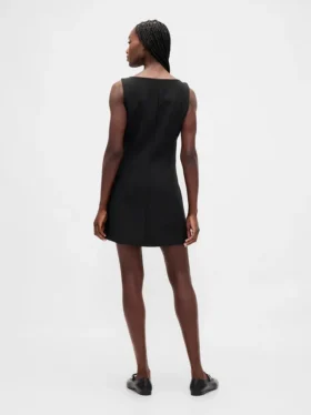 Bistretch-Minikleid mit Knopfleiste