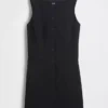 Bistretch-Minikleid mit Knopfleiste