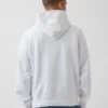 Blauer, schwerer French-Terry-Hoodie mit Logo