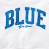 Blauer, schwerer French-Terry-Hoodie mit Logo