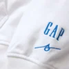 Blauer, schwerer French-Terry-Hoodie mit Logo
