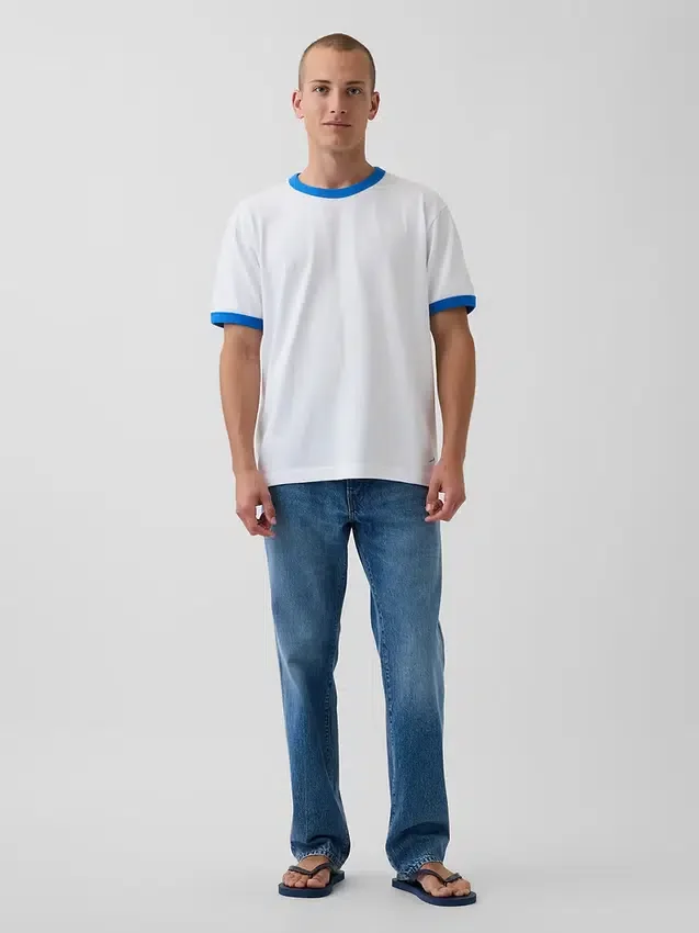 „Blue Relaxed Straight“-Jeans