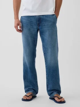 „Blue Relaxed Straight“-Jeans