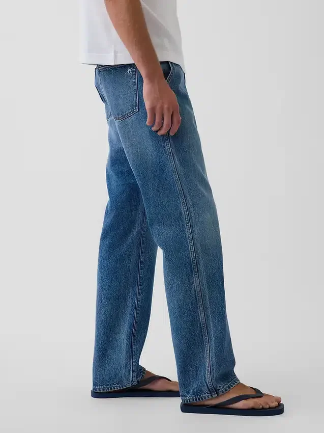 „Blue Relaxed Straight“-Jeans
