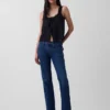 Bootcut-Jeans mit mittlerer Leibhöhe und lockerer Passform