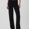 Bootcut-Pullover-Hose aus Baumwollmischung mit niedriger Leibhöhe