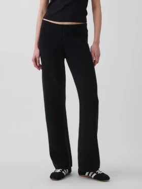 Bootcut-Pullover-Hose aus Baumwollmischung mit niedriger Leibhöhe
