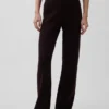Bootcut-Pullover-Hose aus Baumwollmischung mit niedriger Leibhöhe