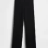 Bootcut-Pullover-Hose aus Baumwollmischung mit niedriger Leibhöhe