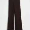 Bootcut-Pullover-Hose aus Baumwollmischung mit niedriger Leibhöhe