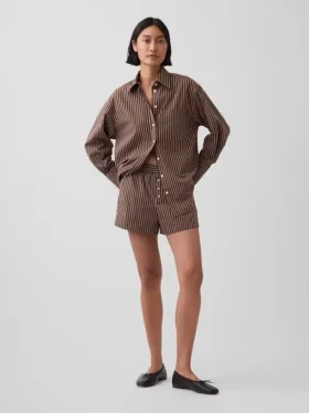 Boxershorts aus Bio-Baumwollpopeline mit Streifenmuster