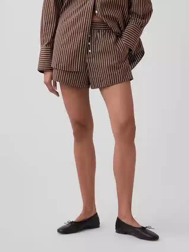 Boxershorts aus Bio-Baumwollpopeline mit Streifenmuster