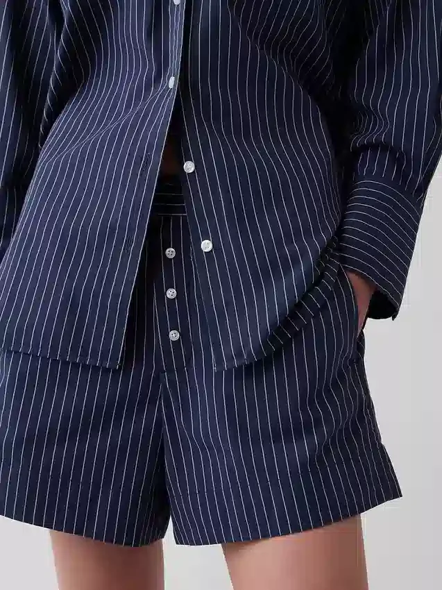 Boxershorts aus Bio-Baumwollpopeline mit Streifenmuster
