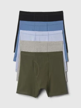 Boxershorts aus Bio-Stretch-Baumwolle für Kinder (5er-Pack)