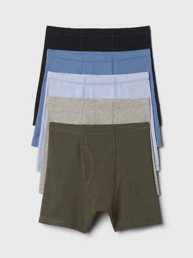 Boxershorts aus Bio-Stretch-Baumwolle für Kinder (5er-Pack)