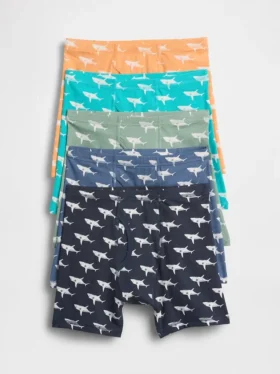 Boxershorts aus Bio-Stretch-Baumwolle für Kinder (5er-Pack)