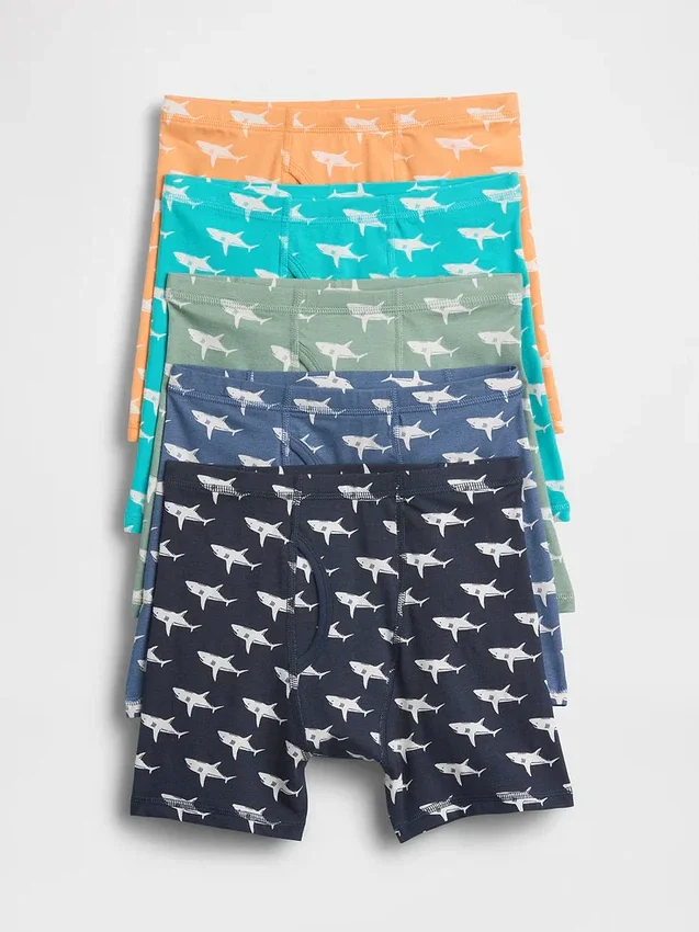 Boxershorts aus Bio-Stretch-Baumwolle für Kinder (5er-Pack)