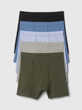 Boxershorts aus Bio-Stretch-Baumwolle für Kinder (5er-Pack)