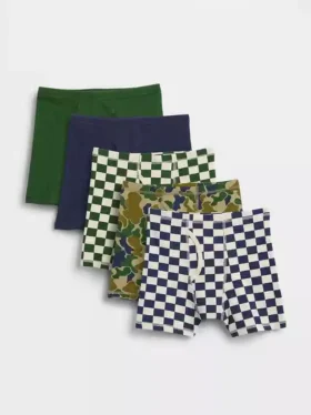 Boxershorts aus Bio-Stretch-Baumwolle für Kinder (5er-Pack)