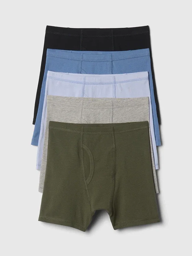 Boxershorts aus Bio-Stretch-Baumwolle für Kinder (5er-Pack)