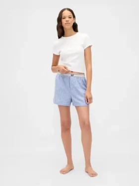 Boxershorts aus Flanell mit Logo