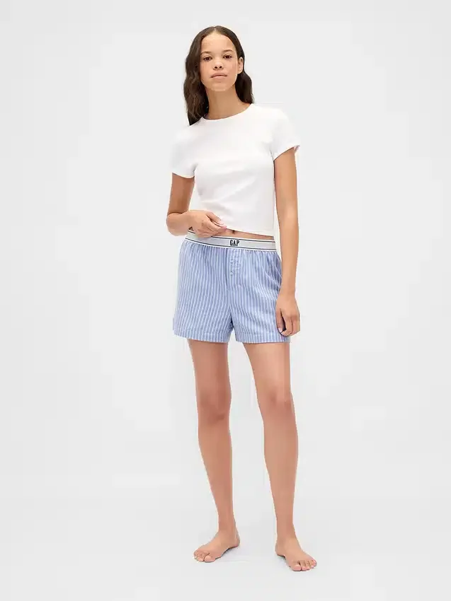 Boxershorts aus Flanell mit Logo