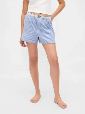 Boxershorts aus Flanell mit Logo