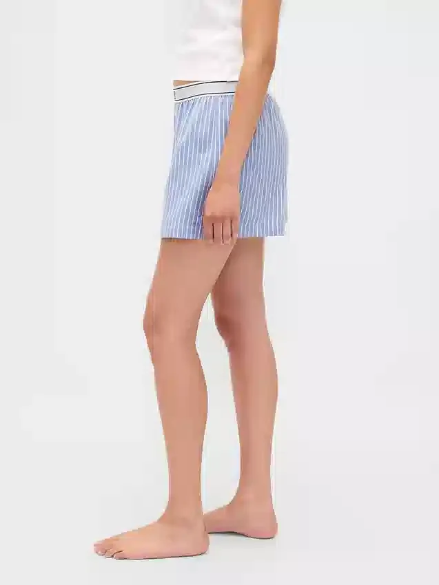 Boxershorts aus Flanell mit Logo