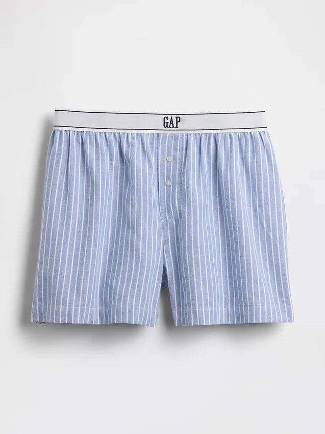 Boxershorts aus Flanell mit Logo