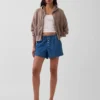 Boxershorts aus ultraweichem Denim mit mittlerer Leibhöhe