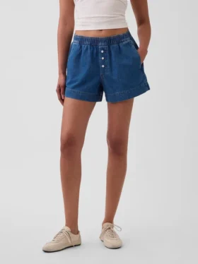 Boxershorts aus ultraweichem Denim mit mittlerer Leibhöhe