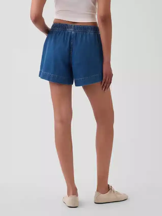 Boxershorts aus ultraweichem Denim mit mittlerer Leibhöhe