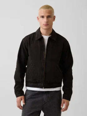 Boxy-Jeansjacke im Workwear-Stil