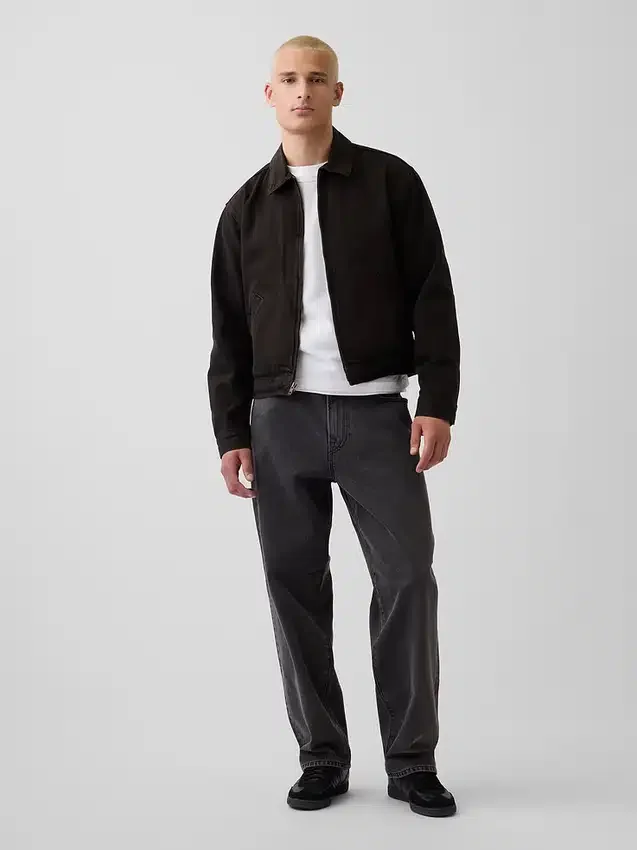 Boxy-Jeansjacke im Workwear-Stil