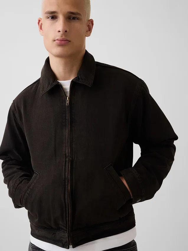 Boxy-Jeansjacke im Workwear-Stil
