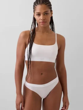 Bralette aus Bio-Stretch-Baumwolle mit Logo