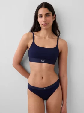 Bralette aus Bio-Stretch-Baumwolle mit Logo
