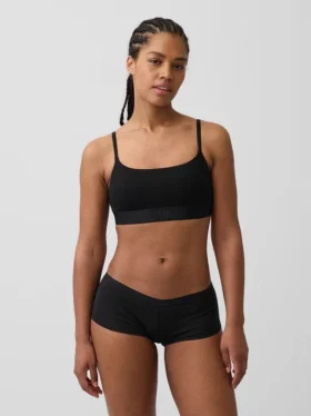 Bralette aus Bio-Stretch-Baumwolle mit Logo
