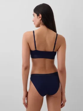 Bralette aus Bio-Stretch-Baumwolle mit Logo