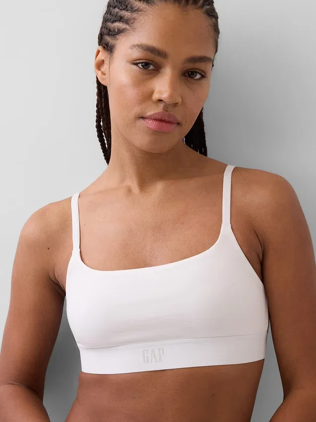 Bralette aus Bio-Stretch-Baumwolle mit Logo
