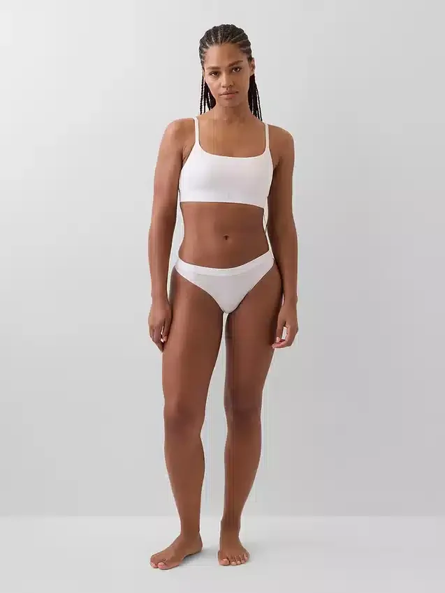 Bralette aus Bio-Stretch-Baumwolle mit Logo