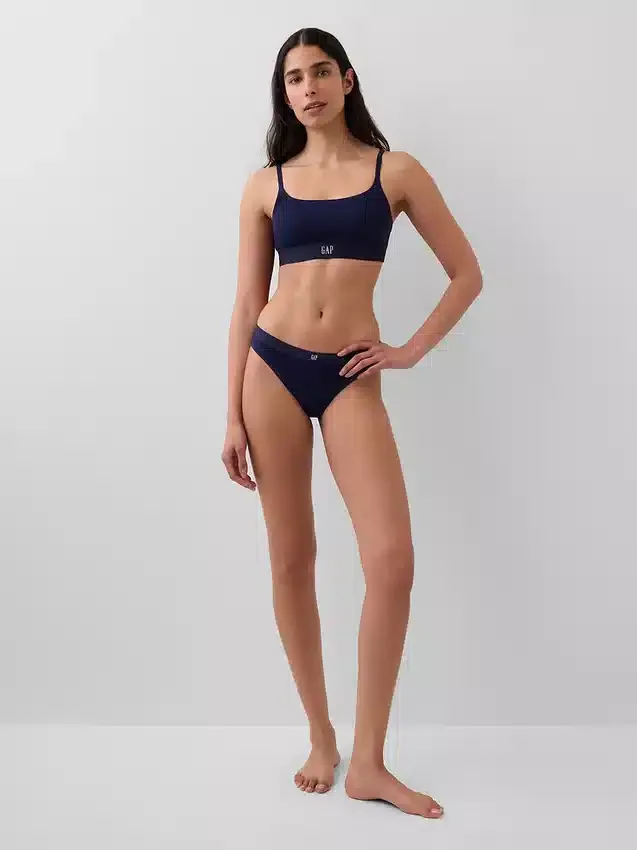 Bralette aus Bio-Stretch-Baumwolle mit Logo