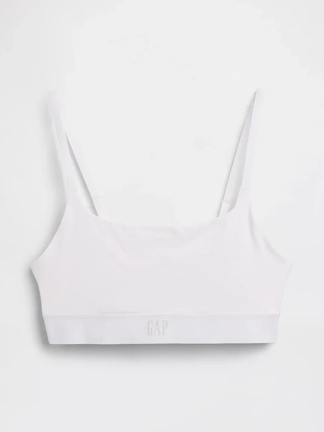 Bralette aus Bio-Stretch-Baumwolle mit Logo