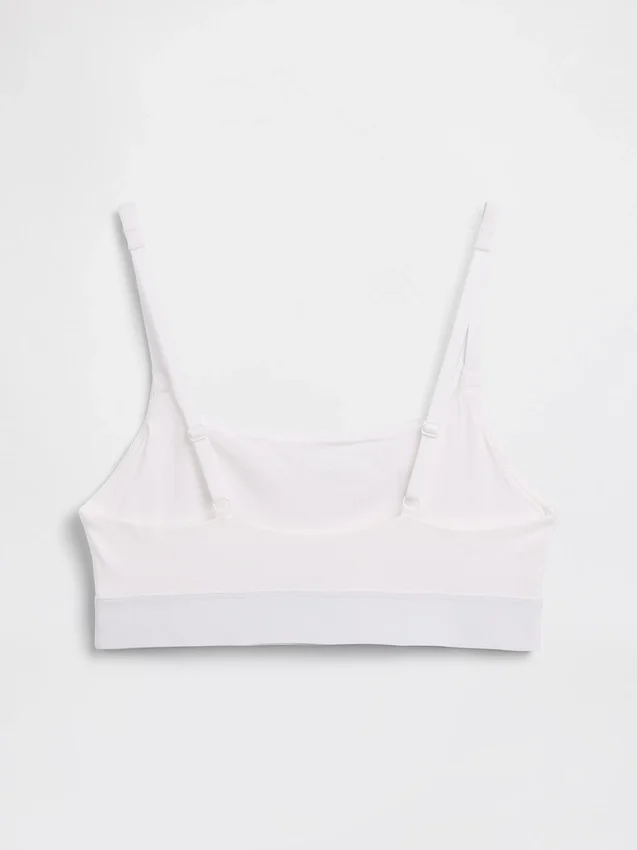 Bralette aus Bio-Stretch-Baumwolle mit Logo