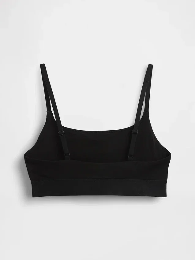 Bralette aus Bio-Stretch-Baumwolle mit Logo