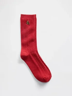 Brannan Bear Crew-Socken mit Zopfmuster