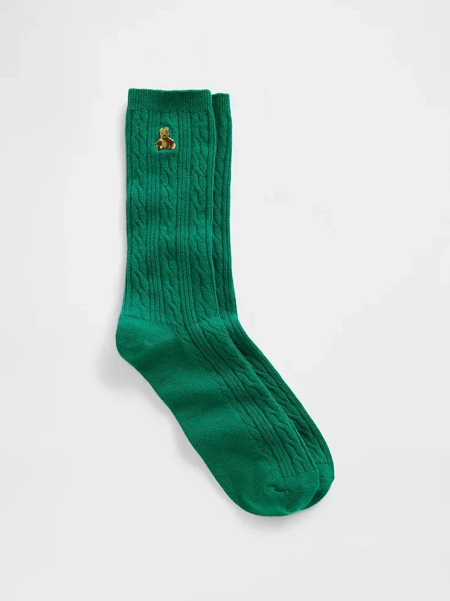 Brannan Bear Crew-Socken mit Zopfmuster